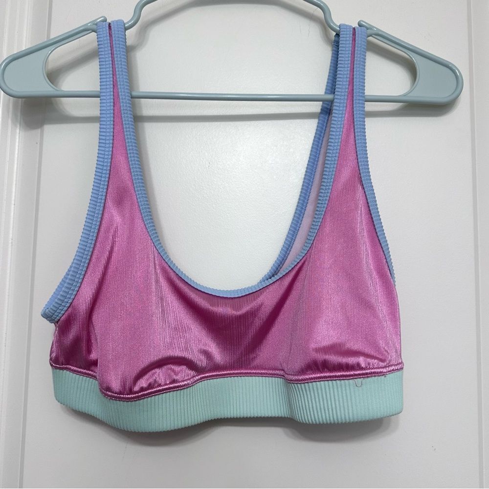 Out From Under Color Block Sports Bra Top